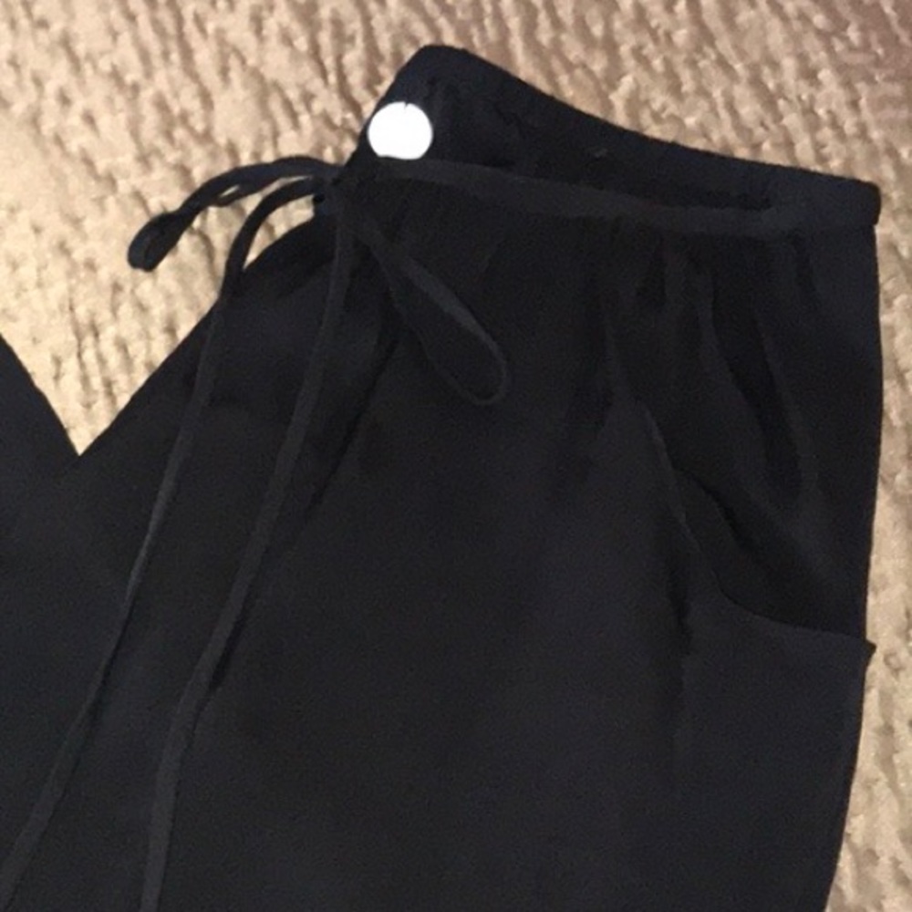 IAN: Black Silk Pants